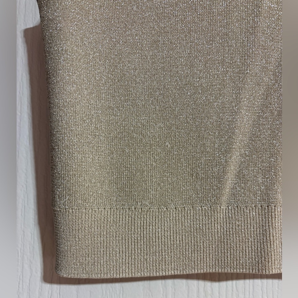 COS Cropped Knitted Shiny Cream High Neckline Sleeveless Top Size XS - Picture 8 of 13